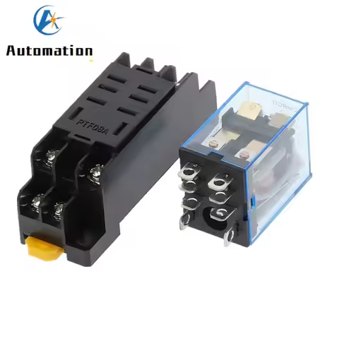 12V 24V 36V 110V 220V 380V DC/AC 10A 8PIN Coil Power Relay DPDT LY2NJ HH62P HHC68A-2Z With Socket Ba