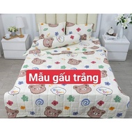 Elastic bed sheet 80x2m, 1mx2m, 1m2x2m, 1m4x2m, 1m6x2m, white bear pattern