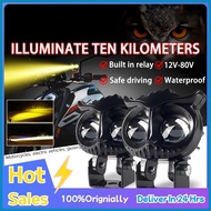 ATTO Motorcycle Mini Dsk Mdl Driving Light White Yellow High Low Beam 6500K IPX66 Waterproof