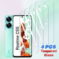 4Pcs Tempered Glass For Realme C55 C53 C51 C31 C33 C35 C20 C21 C25 Screen Protector Realme C55 C53 C