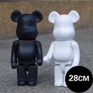 400% Action Figures Home Decoration Popular Bearbrick 28cm Simple Style White Black