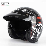 VIRTUE Electric Motorcycle Helmet Full Helmet Running Helmet Kart Retro Half Helmet