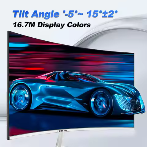 FYHXele 24" Curved Screen Gaming Office Displays 1920*1080P 99%sRGB 75HZ Refresh Rate VA panel VESA 