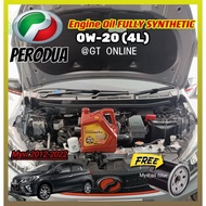 PERODUA FULLY 0W20 4L BEZZA MYVI ALZA ARUZ ATIVA 0W-20 ENGINE OIL FULLY SYNTHETIC 0W 20 NEW RED ORIG