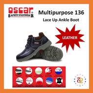 Oscar Safety Shoes Multipurpose 136 Leather Black – Lace Up Ankle Boot