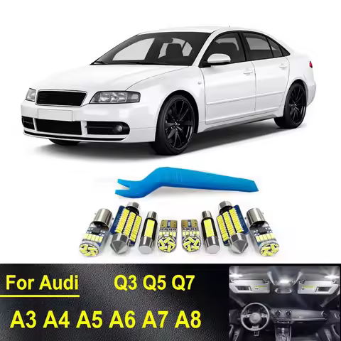 Canbus LED Lights Kit Package Fit For Audi A3 8P 8V 8L A4 B5 B6 B7 B8 A5 8T A6 C5 C6 C7 A7 A8 D2 D3 
