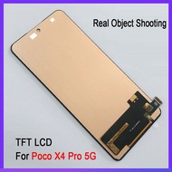 AMOLED ของแท้สำหรับ Xiaomi Poco X4 Pro 5G 2201116PG แผงหน้าจอทัชสกรีนจอแสดงผล LCD แบบสัมผัสหน้าจอ