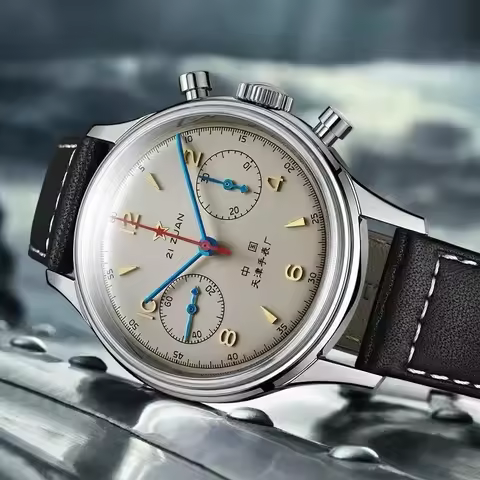 1963 Men's watches 1963 pilot watch 42mm waterproof retro quartz chronograph