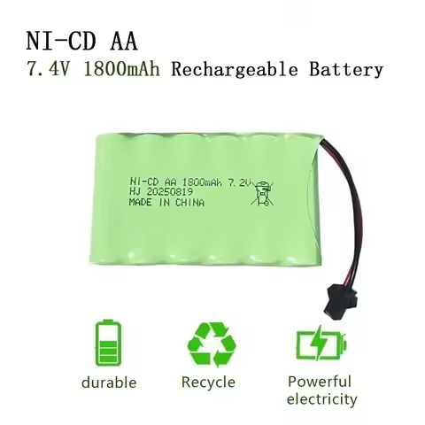 1-4Pcs 7.2V 1800mAh Ni-CD AA Rechargeable Battery Pack with SM Plug for RC Toys Cars Tanks Robots Bo