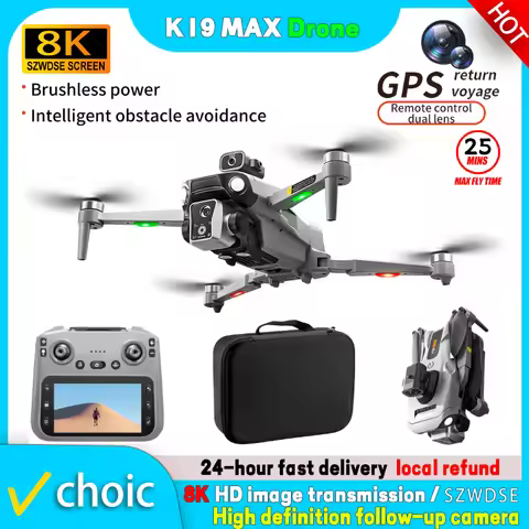 NEW K19 MAX GPS RC Drone Fishing Air Drop Automatic Turnaround 5G Screen Obstacle Avoidance Drone Pr