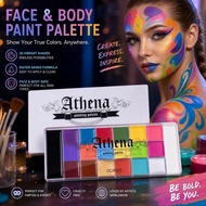 20 Color Face Body Paint Palette Large Professional Black White Glitter For Halloween Party J8P4