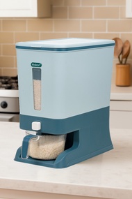 Thùng đựng gạo 10kg có nút ấn tiện lợi thùng gạo Việt Nhật có thiết kế hiện đại kèm cốc đong trong s