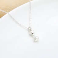 【Angel & Me】健身 啞鈴 運動 s925 純銀 項鍊 頸鏈 生日 情人節