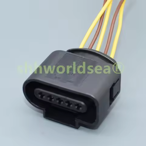 worldgolden For VW Audi 1-969920-1 6N0973805 1J0973705 5 Pin 1.5mm Car Flowmeter Wiring Harness Wate