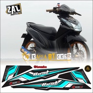 Striping Beat Fi 2013 2014 2015 Variasi Sticker Motor Stiker Skotlet Lis List Scotlite Body hitam to