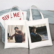 [Self-Printed New Products] Zhou Yiran Canvas Bag Large Capacity Handbag Celebrity Merchandise