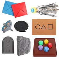 Set 3d Printing Calamari Game Dice Party Game Props Square Circle Triangle Printing Bar Games Party