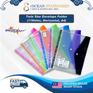 Twin Star Envelope Index Folder，11 holes，Horizontal，A4