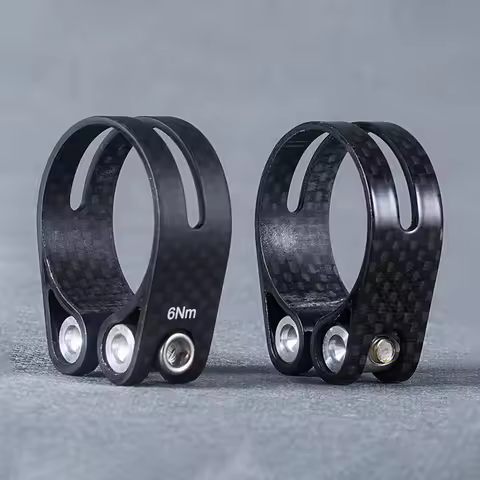 Lightweight 14g Carbon Fiber Seatpost Clamps Bicycle Seat Tube Clamp 31.8/34.9mm Fit Seatpost 27.2/3