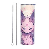 Eevee 20 oz Stainless Steel Travel Mug with Leak-Proof Lid and Telescopic Straw | Insulated Cup for 