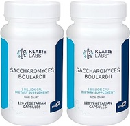 Klaire Labs Saccharomyces Boulardii - Shelf-Stable Probiotic Supplement to Help Support Healthy Yeast Balance - Promote Immune &amp; Digestive Health - Hypoallergenic Probiotics (120 Capsules / 2 Pack)