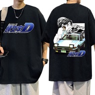 💜 Japanese Anime Initial D Drift Ae86 Double Sided Print Tshirt Takumi Fujiwara R34 Skyline Gtr Jdm 