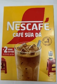 COMBO 5 HỘP NESCAFE CÀ PHÊ SỮA ĐÁ ĐẬM VỊ. HỘP 10 GÓI. MỖI GÓI 24G.