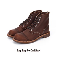 Upgraded Version Top Match Goodyear 8111 Replica Round Toe Overalls Mid-Top Motorcycle Genuine Leath