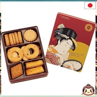 [From Japan] Izumiya cookie tin Ukiyo-e series (beauty painting (Utamaro))