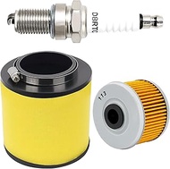 17254-HC5-900 Air Filter+Oil Filter+Spark Plug Kit Compatible with Honda Foreman 400 450 TRX400FW TR