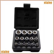 ELAINE 14PCS/Set Wrench Head Star Socket Set, 1/4" 3/8" 1/2" External Hex Hexagon Socket Nut Socket,