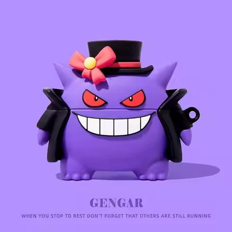 3D Anime Cartoon Japan Pok é mon Gengar AirPods Earphone Case Suitable for AirPods 1/2/3/Pro/Pro2Pro