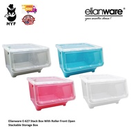 Elianware E-627 Stack Box With Roller Front Open Stackable Storage Box