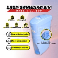 Lady Sanitary Bin Washroom Waste Bin 18L