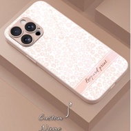 1pc Customizable Name & Leopard Print Metal Paint 2-In-1 Tempered Glass Phone Case, Compatible With 