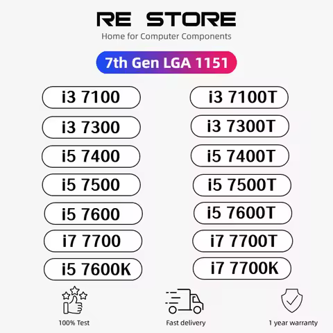 free shipping i3 7100 7300 i5 7400 7500 7600 i7 7700 7100T 7350K 7400T 7500T 7600T 7600K 7700T 7700K