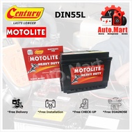 Bateri Kereta / Car Battery - Century Motolite Heavy Duty - MF - DIN55L