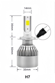 Lampu LED Mobil depan Headlamp H1 H4 H7 Hi Low 36W 12-24 Volt Super Terang 6000K Cool White Isi Lamp