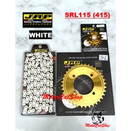 Rantai JRP (WHITE) Sprocket JRP (GOLD 415) Set Yamaha SRL115-Fi JRP Thailand