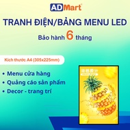 Menu A4 led Light Box Table | Advertising led Light Box | Ultra-thin Electrical Paintings For Wall-Mounted Table Size A4