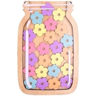 LeLehome Magnetic Reward Jar for Kids, Cute Wood Incentive Jar Behavior Chart Reward System for Home