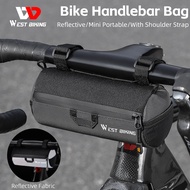 WEST BIKING Large Capacity Bike Handlebar Bag Bicycle Bag Reflective Bicycle Front Bag Bicycle Handle Bag Bicycle Accessories