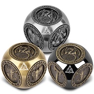D DND Rotating Dice Cthulhu Dragon and Dungeon Board Game Metal Dice 6-Sided Multi-Faceted Top