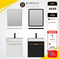 BANOVA Composite Panel AXEL Series Bathroom Cabinet Basin Set with Mirror Ceramic Kabinet Sink