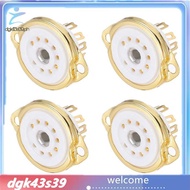[Pretty] 4Pcs 9pin Tube Socket Ceramic Tube Socket,Vacuum Protect Tube Socket for 12AX7,12AT7,12AU7,