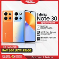 PROMO...( INFINIX NOTE 30 8/256gb FULLSET ) - Orange 8/256gb - Hitam 8/256