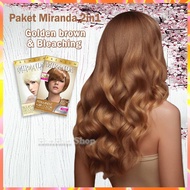 Cat Rambut Permanen Miranda Hair Color Semir Rambut Tahan Lama Paket Hemat 2in1 Miranda Golden Brown