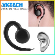 [Vktech] 1.2m Earbud Earpiece 180 Swivel 2 Pin Earphone Headset Earpiece with Mic PTT for 2 Way Radi