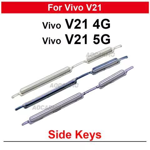 For Vivo V21 4G/5G Y29 Power On OFF Volume Buttons Side Keys Dark Blue BLack Silver Replacement Part