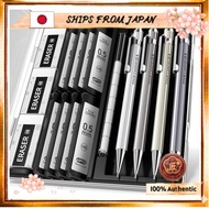 SHIPS FROM JAPAN Four Candies 0.5mm Metal Mechanical Pencil Set (with Case) - 4-Pack with HB Lead Re